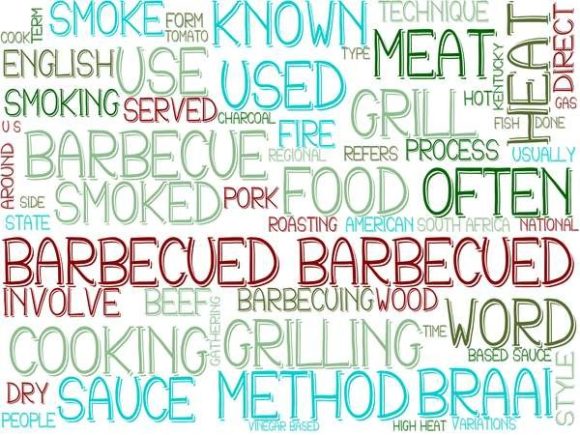 Barbecued Wordcloud Tshirt: Creative Design Freedom
