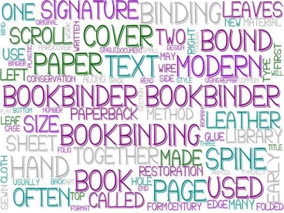 Bookbinder Wordcloud Wallpaper