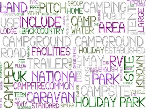 Campground Wordcloud Advertising