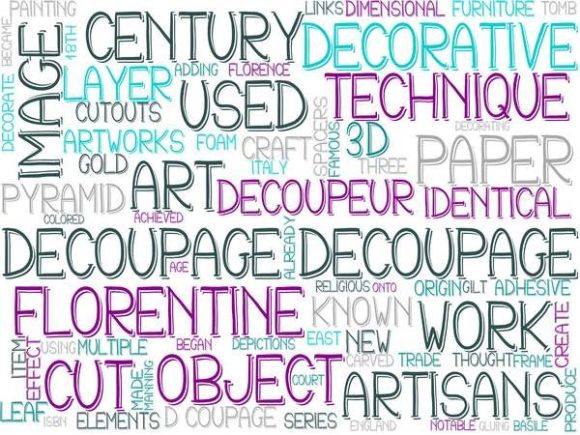 Decoupage Wordcloud Tie Dye