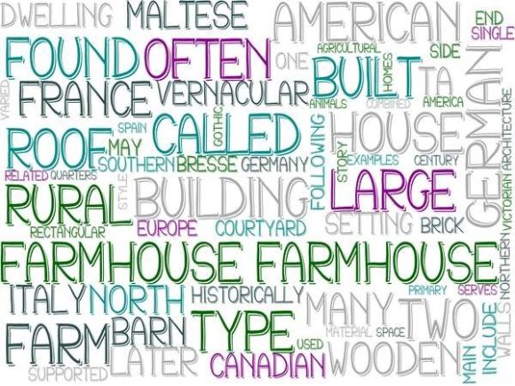 Farmhouse Wordcloud Background: A Versatile Design Asset for Creative Professionals