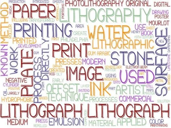 Lithograph Wordcloud Print: Creative & Versatile