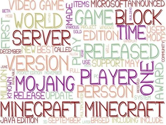 Minecraft Wordcloud Banner